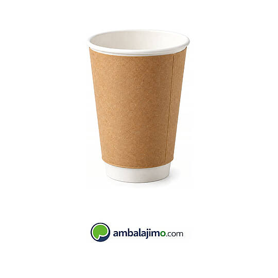 14 oz Kraft Double Wall Karton Bardak