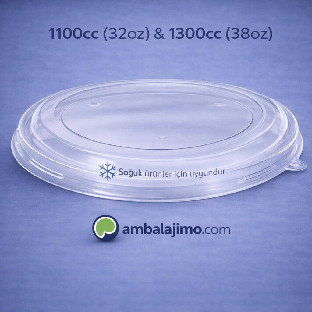 187mm PET Salata Kasesi Kapağı - 1100cc ve 1300cc Uyumlu - 1