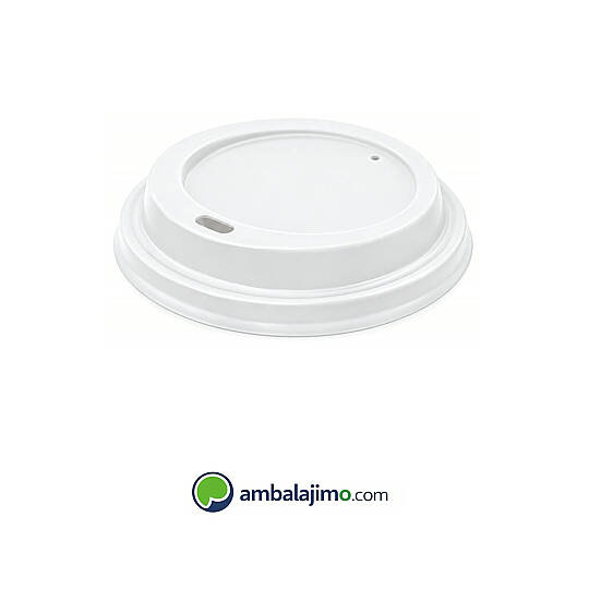 8 oz Karton Bardak Kapağı 80 mm - Double Wall Bardak Uyumlu
