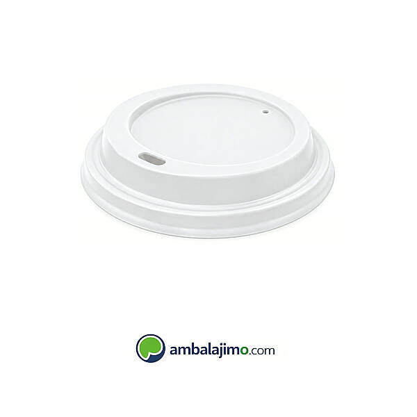 8 oz Karton Bardak Kapağı 80 mm - Double Wall Bardak Uyumlu - 1