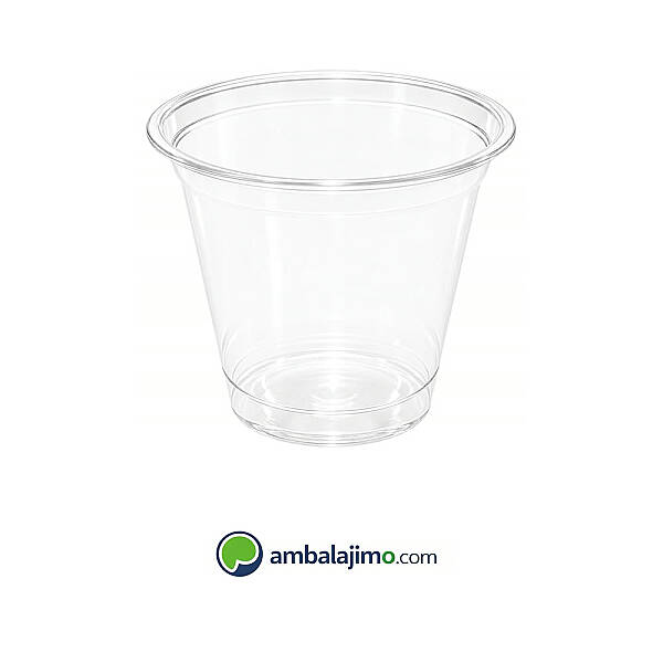 8 oz PET Bardak 250 cc - Şeffaf Plastik Bardak - 1