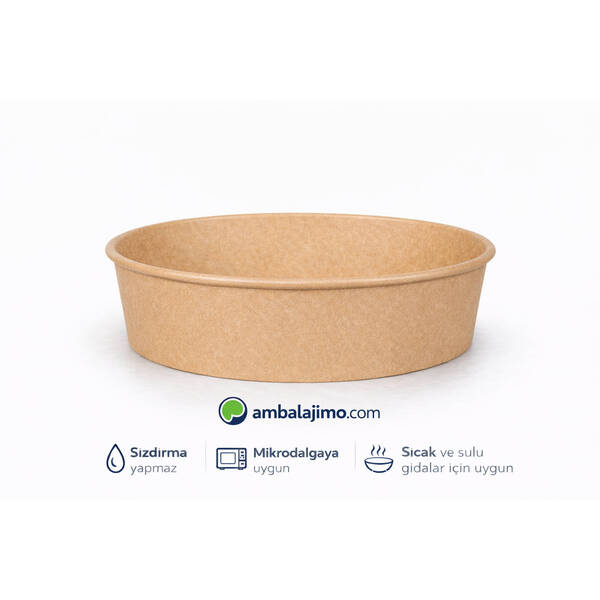 Kraft Karton Salata Kasesi 1100cc (32 oz) - 1
