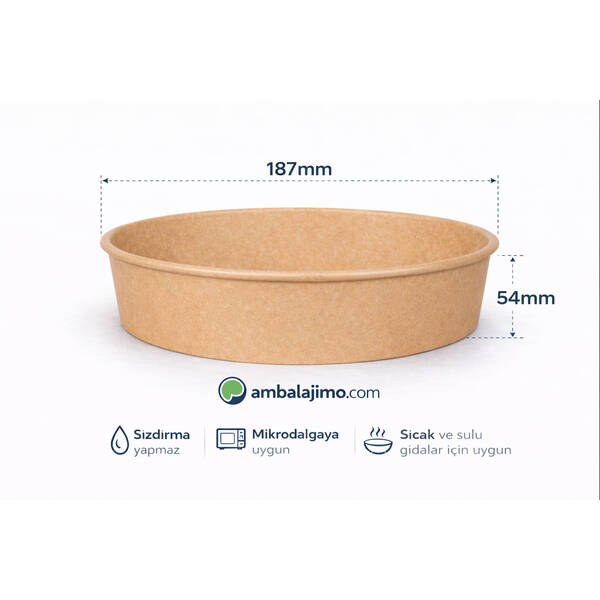 Kraft Karton Salata Kasesi 1100cc (32 oz) - 2