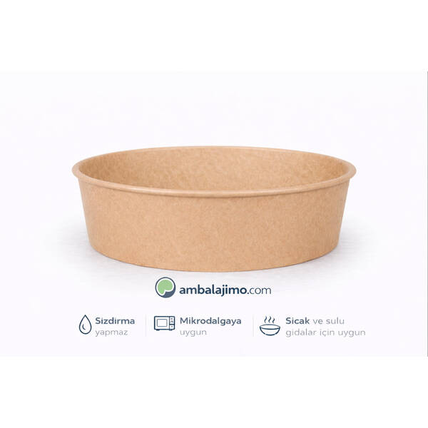 Kraft Karton Salata Kasesi 1300cc (38 oz) - 1