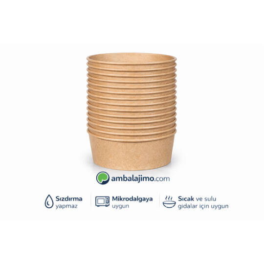 Kraft Karton Salata Kasesi 550cc (20 oz) - 3